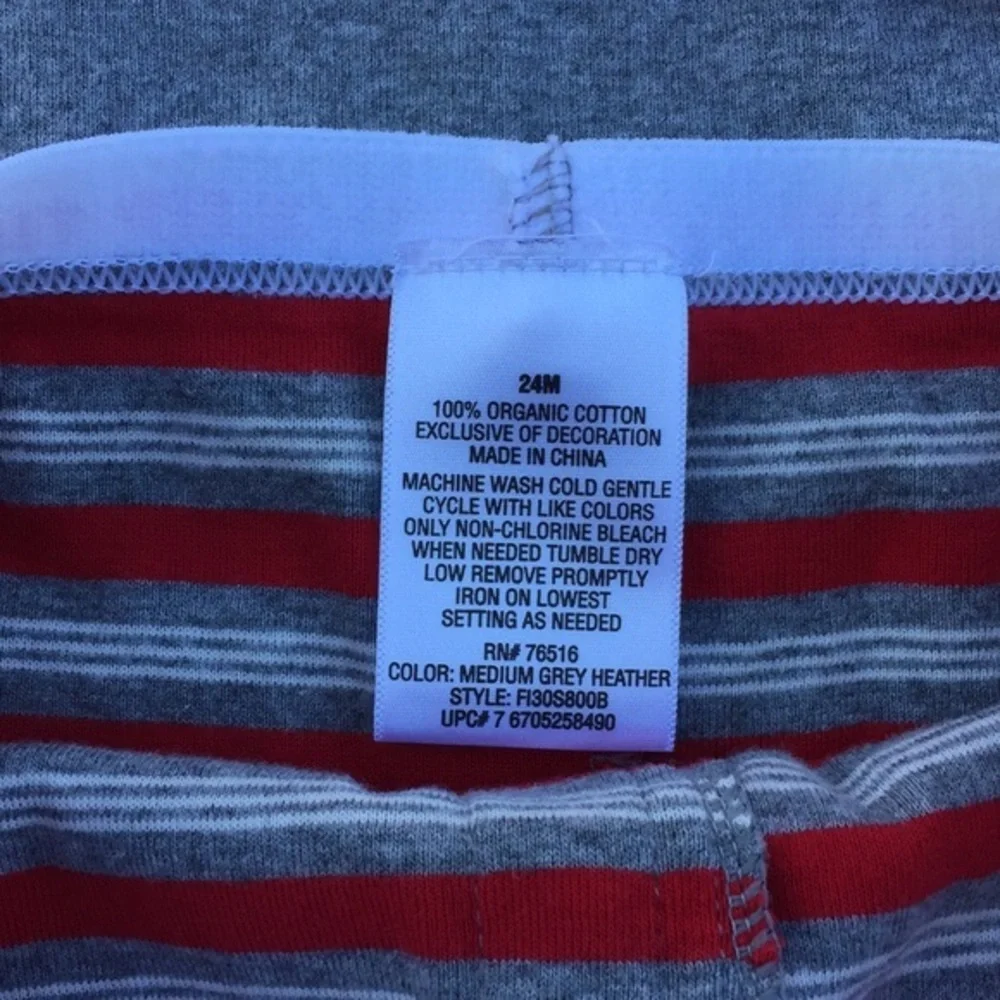 NWOT Faded Glory Organic Cotton PJ Set, 24…